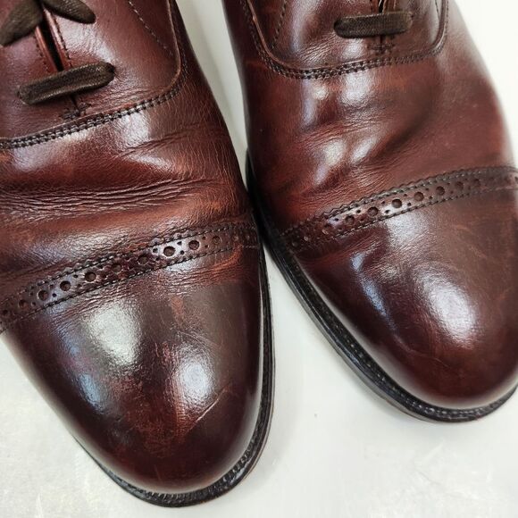 Polo Ralph Lauren Mens Benchmade In England Cap Toe Oxford Lace Up Shoes 9 D - Picture 6 of 9